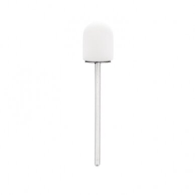 EXO PROFESSIONAL abrazyviniai antgaliai pedikiūro procedūroms 13mm/ #220, 100 vnt. HARD CAP WHITE 1