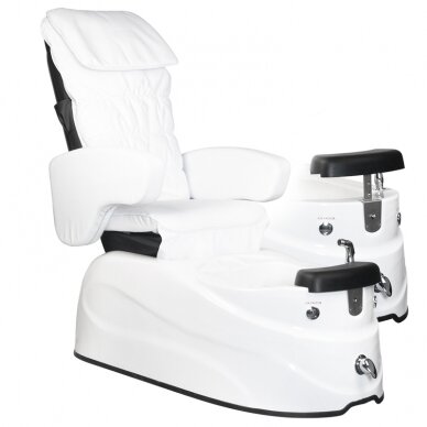 Profesionali elektrinė podologinė kėdė pedikiūro procedūroms su masažo funkcija SPA AS-122, balta 1