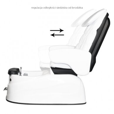 Profesionali elektrinė podologinė kėdė pedikiūro procedūroms su masažo funkcija SPA AS-122, balta 2