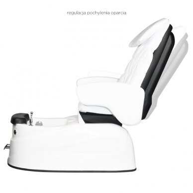 Profesionali elektrinė podologinė kėdė pedikiūro procedūroms su masažo funkcija SPA AS-122, balta 3