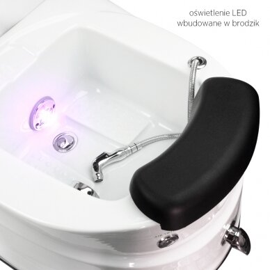 Profesionali elektrinė podologinė kėdė pedikiūro procedūroms su masažo funkcija SPA AS-122, balta 6