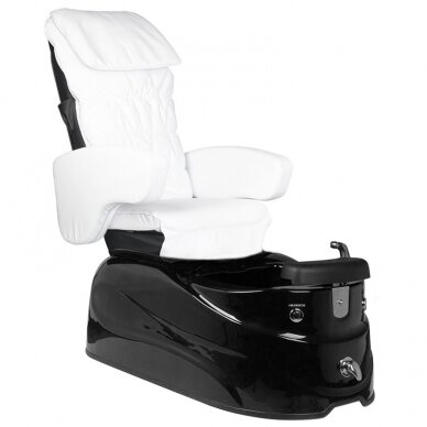 Profesionali elektrinė podologinė kėdė pedikiūro procedūroms su masažo funkcija SPA AS-122, juodai-balta
