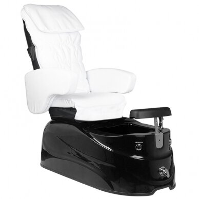 Profesionali elektrinė podologinė kėdė pedikiūro procedūroms su masažo funkcija SPA AS-122, juodai-balta 1