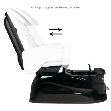 Professional electric podiatry chair for pedicure procedures with massage function SPA AS-122, black-white 3 Professional electric podiatry chair for pedicure procedures with massage function SPA AS-122, black-white 3
