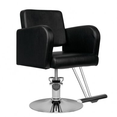 Профессиональное парикмахерское кресло HAIR SYSTEM HS92, черного цвета