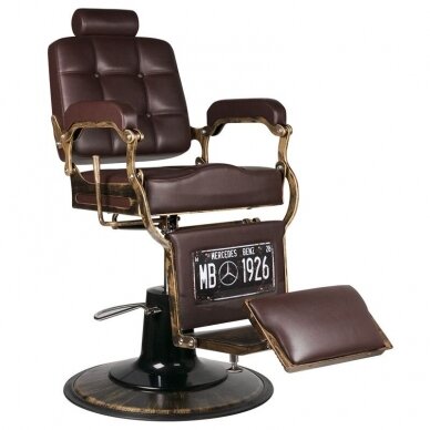 Профессиональное барберское кресло для парикмахерских и салонов красоты GABBIANO BOSS BROWN 3