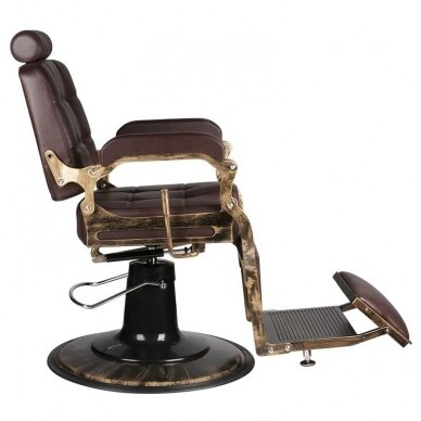 Профессиональное барберское кресло для парикмахерских и салонов красоты GABBIANO BOSS BROWN 4