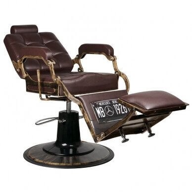 Профессиональное барберское кресло для парикмахерских и салонов красоты GABBIANO BOSS BROWN 6