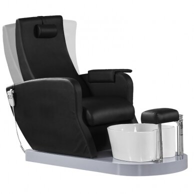 Профессиональное электрическое подологическое SPA кресло для процедур педикюра AZZURRO 016, черного цвета 3