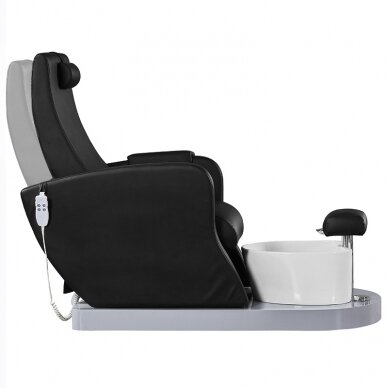 Профессиональное электрическое подологическое SPA кресло для процедур педикюра AZZURRO 016, черного цвета 4