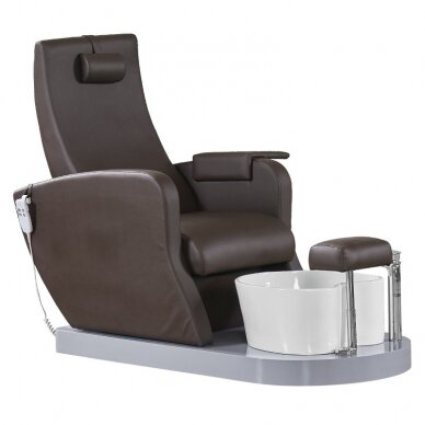 Профессиональное электрическое подологическое SPA кресло для процедур педикюра AZZURRO 016, коричневого цвета
