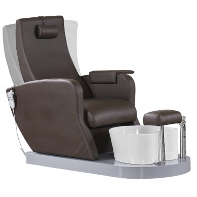 Профессиональное электрическое подологическое SPA кресло для процедур педикюра AZZURRO 016, коричневого цвета 3
