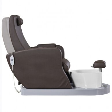 Профессиональное электрическое подологическое SPA кресло для процедур педикюра AZZURRO 016, коричневого цвета 4