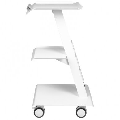Profesionalus vežimėlis prietaisams bei įrenginiams (su rozetėmis ir reguliuojamu lentynos aukščiu) MOD 039 2