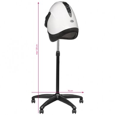Professional hair dryer for hairdressers GABBIANO HOOD LX-201S with stand, white color 3