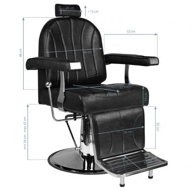 Professional barbers and beauty salons haircut chair SM138, black color 6