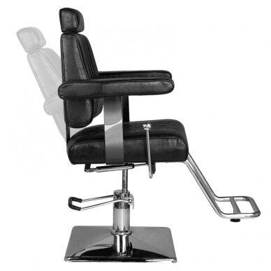 Profesionali barberio kėdė kirpykloms ir grožio salonams SM185, juoda 5