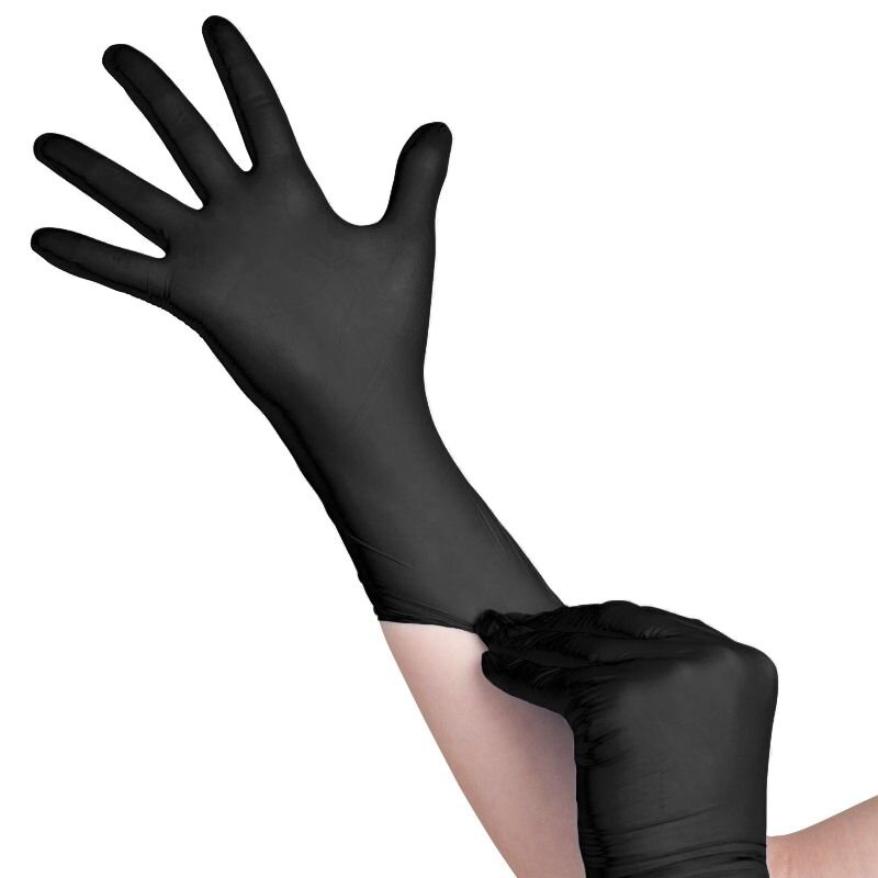 ALL4MED disposable nitrile gloves BLACK L 1 ALL4MED disposable nitrile gloves BLACK L 1