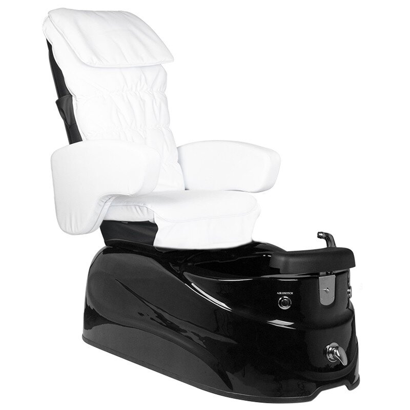 Professional electric podiatry chair for pedicure procedures with massage function SPA AS-122, black-white Professional electric podiatry chair for pedicure procedures with massage function SPA AS-122, black-white