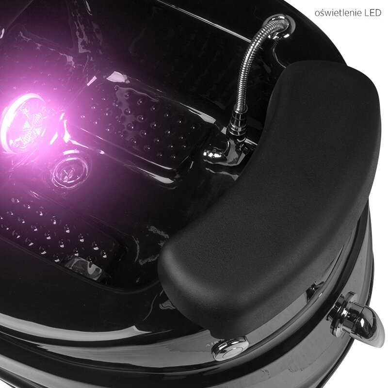 Professional electric podiatry chair for pedicure procedures with massage function SPA AS-122, black-white 7 Professional electric podiatry chair for pedicure procedures with massage function SPA AS-122, black-white 7