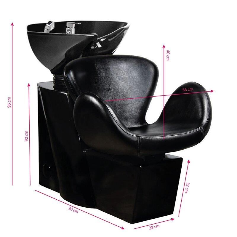 Professional hairdressing sink GABBIANO AMSTERDAM, black color 1 Professional hairdressing sink GABBIANO AMSTERDAM, black color 1