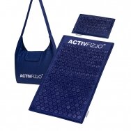 Massage acupressure mat with cushion, blue color