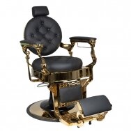 Professional barbers and beauty salons haircut chair GABBIANO CLAUDIUS GOLD, black color