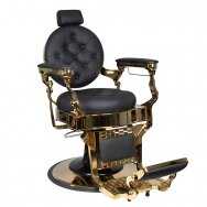 Профессиональное барберское кресло для парикмахерских и салонов красоты GABBIANO CLAUDIUS GOLD,черного цвета