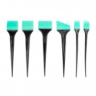 Set of silicone brushes for hair coloring