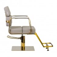 Профессиональное парикмахерское кресло GABBIANO PORTO, серо-золотого цвета