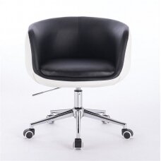 Grožio salono kėdė su ratukais HC333K, juodos spalvos