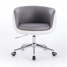 Grožio salono kėdė su ratukais HC333K, pilkos spalvos