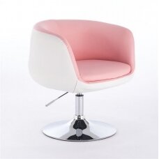 Beauty salon chair with stable base HC333N, pink color