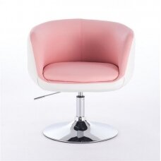 Beauty salon chair with stable base HC333N, pink color