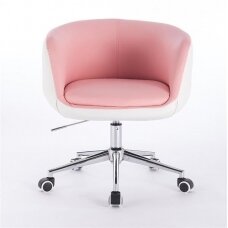 Beauty salon chair with wheels HC333K, pink color