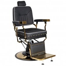 Профессиональное барберское кресло для парикмахерских и салонов красоты GABBIANO FILIPPO GOLD, черного цвета
