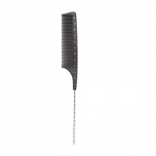 Hairdresser's comb with ruler and metal tip F-11