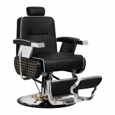 Profesionali barberio kėdė kirpykloms ir grožio salonams GABBIANO LIVIO, juodos spalvos