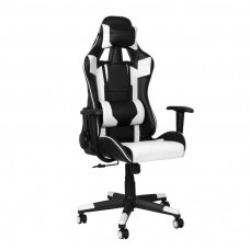 Biuro ir kompiuterinių žaidimų kėdė PREMIUM 916, juodai - baltos spalvos