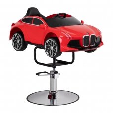Professional children's chair for hairdressers BMW car, red