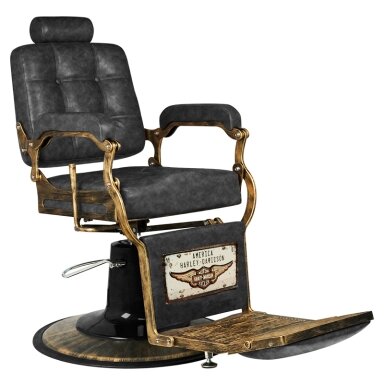 Professional barbers and beauty salons haircut chair BOSS HD OLD LEATHER , black color Professional barbers and beauty salons haircut chair BOSS HD OLD LEATHER , black color