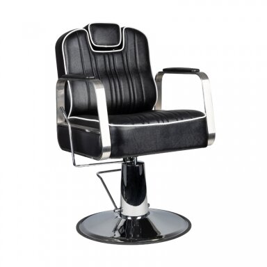 Professional barbers and beauty salons haircut chair GABBIANO MATTEO, black color Professional barbers and beauty salons haircut chair GABBIANO MATTEO, black color