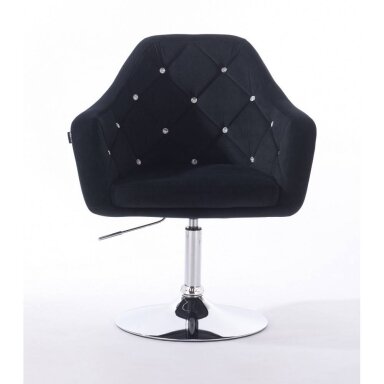 Beauty salons and beauticians stool HR830, black velour Beauty salons and beauticians stool HR830, black velour