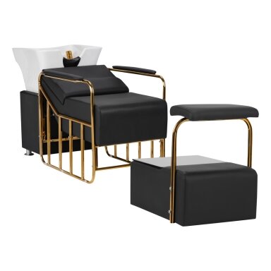 Professional hairdresser sink for beauty salons GABBIANO MAYKA GOLD, black color Professional hairdresser sink for beauty salons GABBIANO MAYKA GOLD, black color