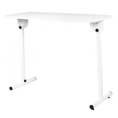 Профессиональный мобильный раскладной маникюрный стол, белого цвета