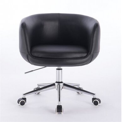 Grožio salono kėdė su ratukais HC333K, juodos spalvos 1