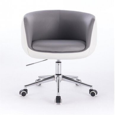 Grožio salono kėdė su ratukais HC333K, pilkos spalvos 1