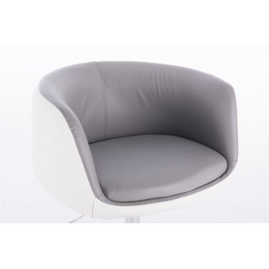 Grožio salono kėdė su ratukais HC333K, pilkos spalvos 3