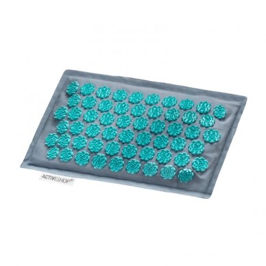 Massage acupressure mat with cushion, turquoise color 2