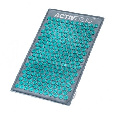 Massage acupressure mat with cushion, turquoise color 3